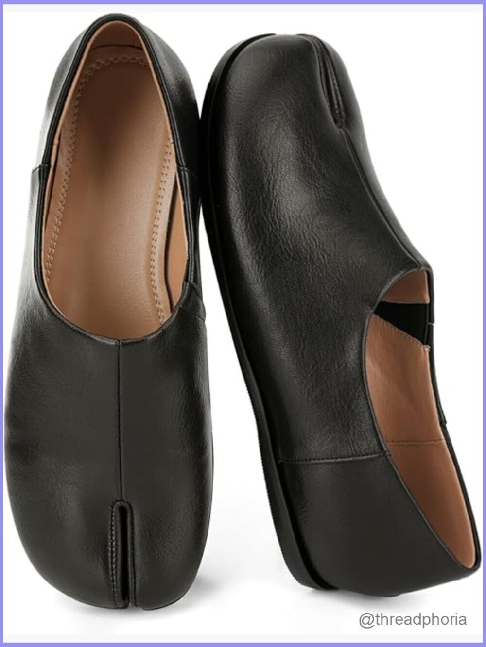 Women's Split Toe Ballet Flats - Wide Width Round Toe Casual Flats